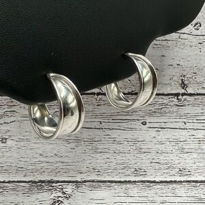 Mexico 926 Silver Hoop Earrings